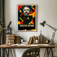 Chester A. Arthur 21st President of the United States Abstract Pop Poster