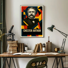 Chester A. Arthur 21st President of the United States Abstract Pop Poster