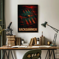 Backgammon Strategy Modern Art Poster - Abstract or Artistic Poster