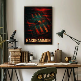 Backgammon Strategy Modern Art Poster - Abstract or Artistic Poster