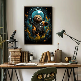Cosmic Otter Adventure Poster Interstellar Space Journey