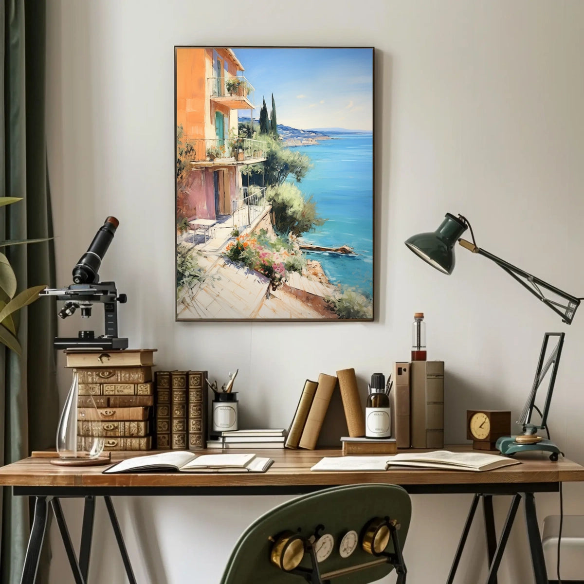 Mediterranean Seaside Charm Travel Poster