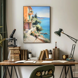 Mediterranean Seaside Charm Travel Poster