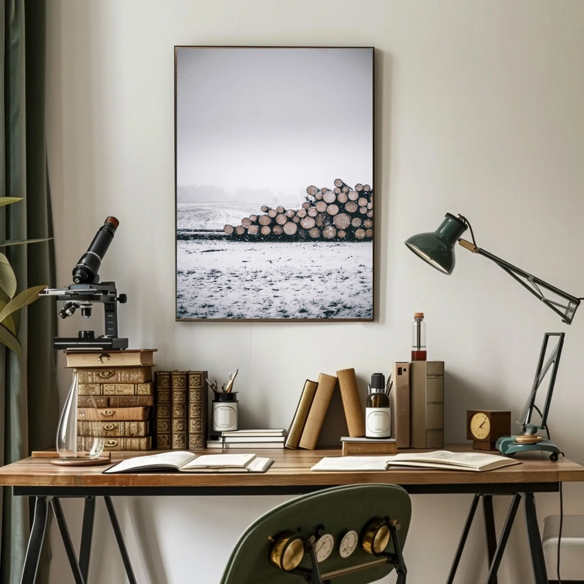 Serene Winter Timber Scene National Park Poster