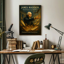 James Madison Vintage Style Historical or Presidential Poster