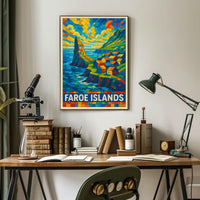 Faroe Islands Vibrant Mosaic Poster