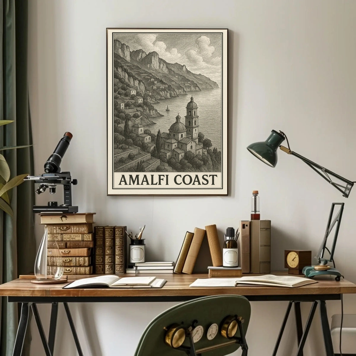 Amalfi Coast Poster Wall Art Print Travel Decor Home