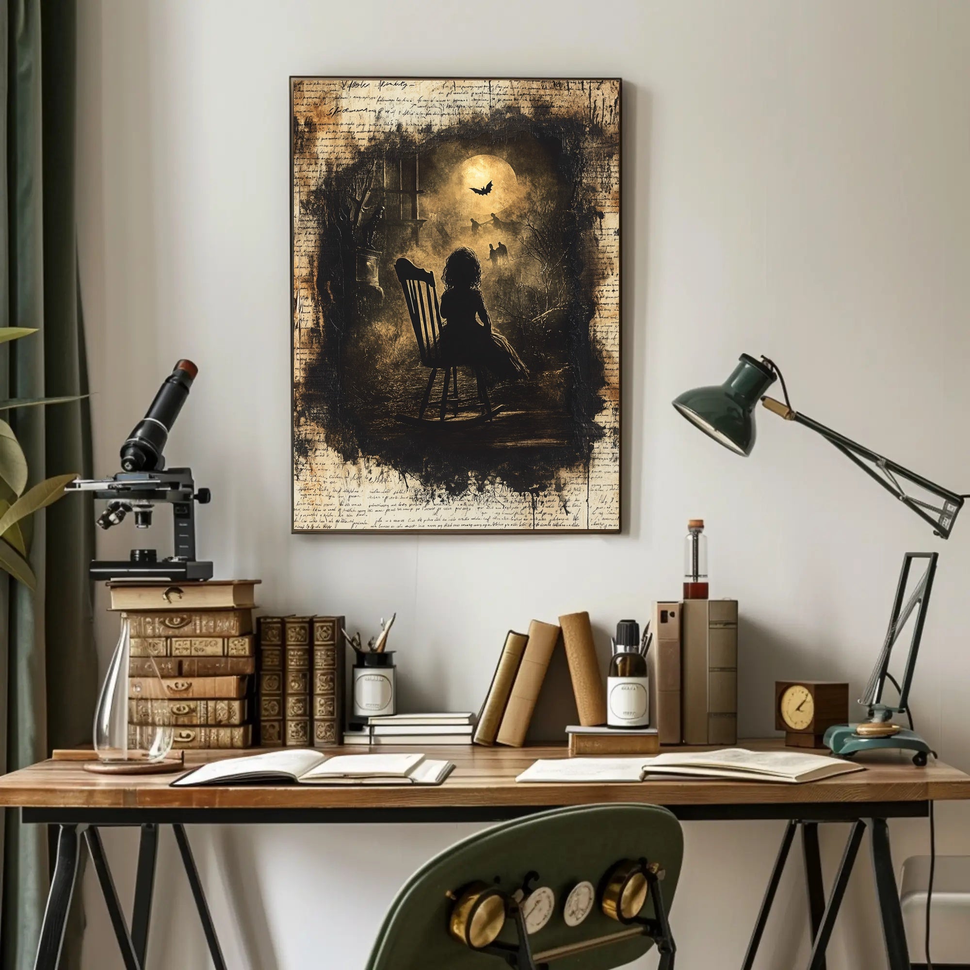 Haunting Gothic Silhouette Child Fantasy or Mythology Poster