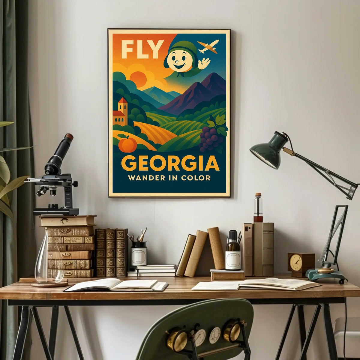 Fly Georgia Wander In Color Poster