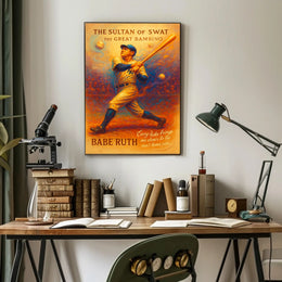 Babe Ruth Vintage Baseball Sports Poster