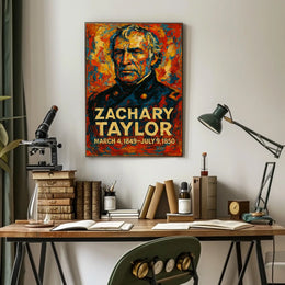 Zachary Taylor 12th President of the United States Glitch Hop Art Poster