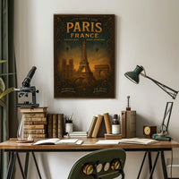 Paris City of Lights Vintage Travel Poster