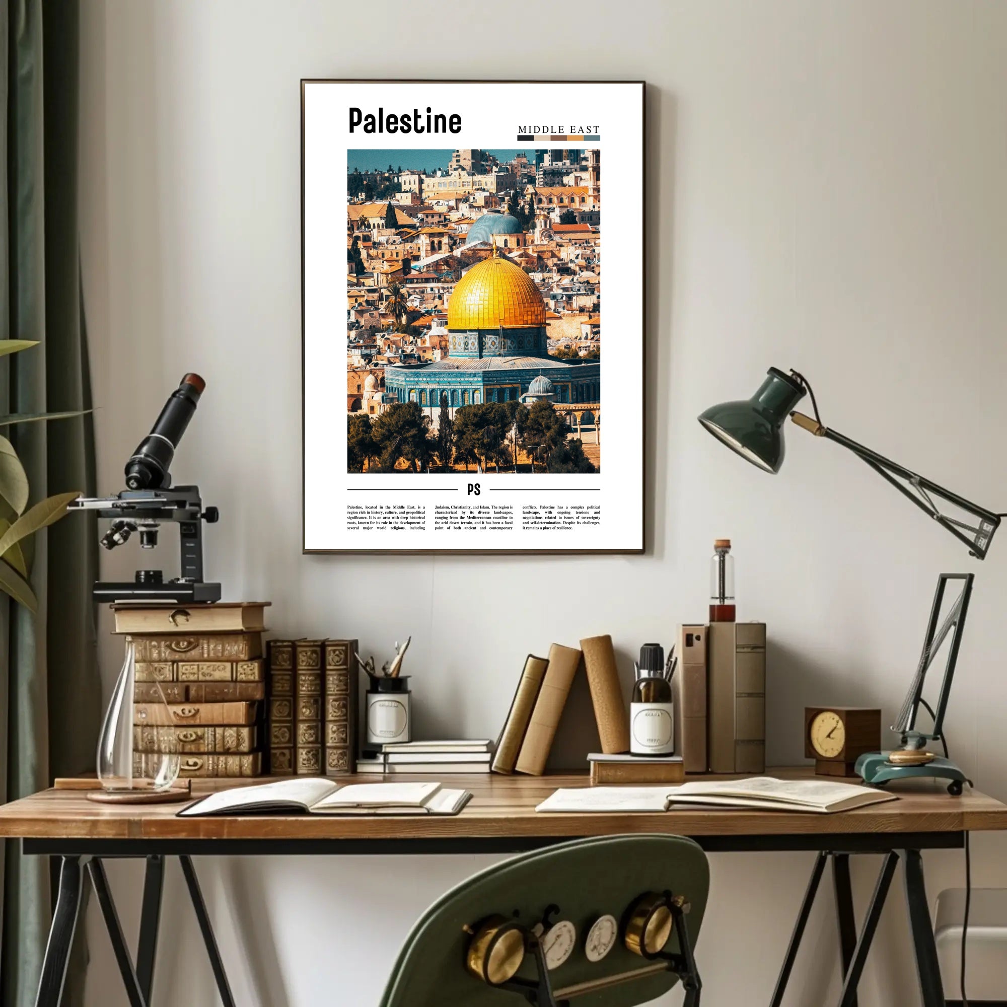 Vibrant Jerusalem Dome of the Rock Cultural Heritage Poster PosterGoat