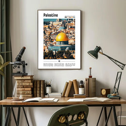 Vibrant Jerusalem Dome of the Rock Cultural Heritage Poster PosterGoat