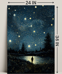 Starry Night Reflections Poster PosterGoat