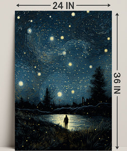 Starry Night Reflections Poster PosterGoat