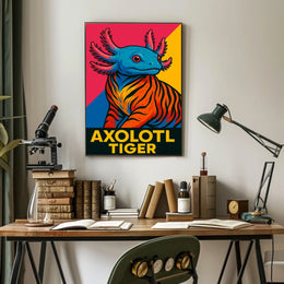 Axolotl Tiger Poster