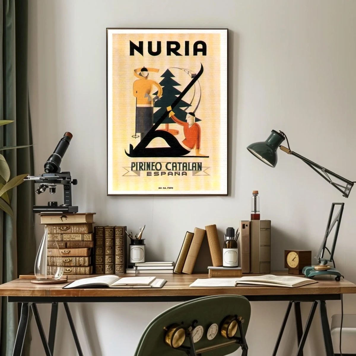 Núria Pyrenees Catalan Travel Poster