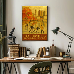 Columbus Reflections On The Scioto Poster