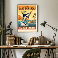 Visit Cabo San Lucas Marlin Capital Poster PosterGoat
