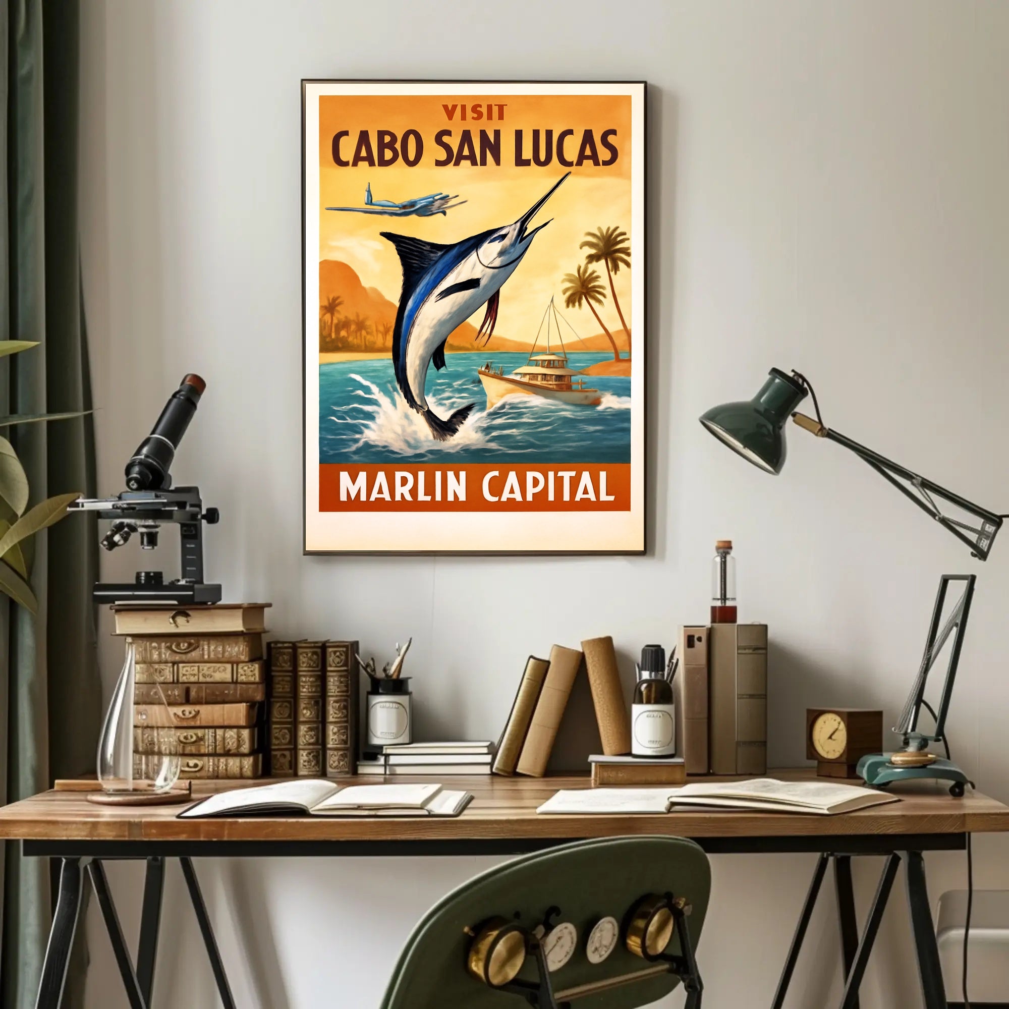 Visit Cabo San Lucas Marlin Capital Poster PosterGoat