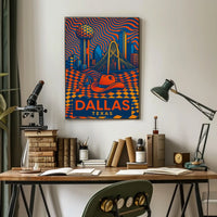 Dallas Vibes Poster Bold Colors For Modern Home Decor Fans