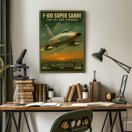 F-100 Super Sabre The Jet Era Pioneer Poster