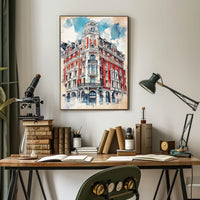 Latvia Art Nouveau District Riga Poster