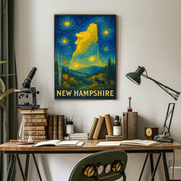 New Hampshire Tranquil Wilderness Landscape Artistic Poster
