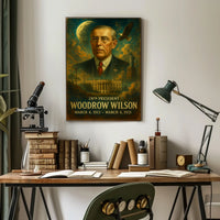 Woodrow Wilson Patriotic Neoclassical Realism Poster