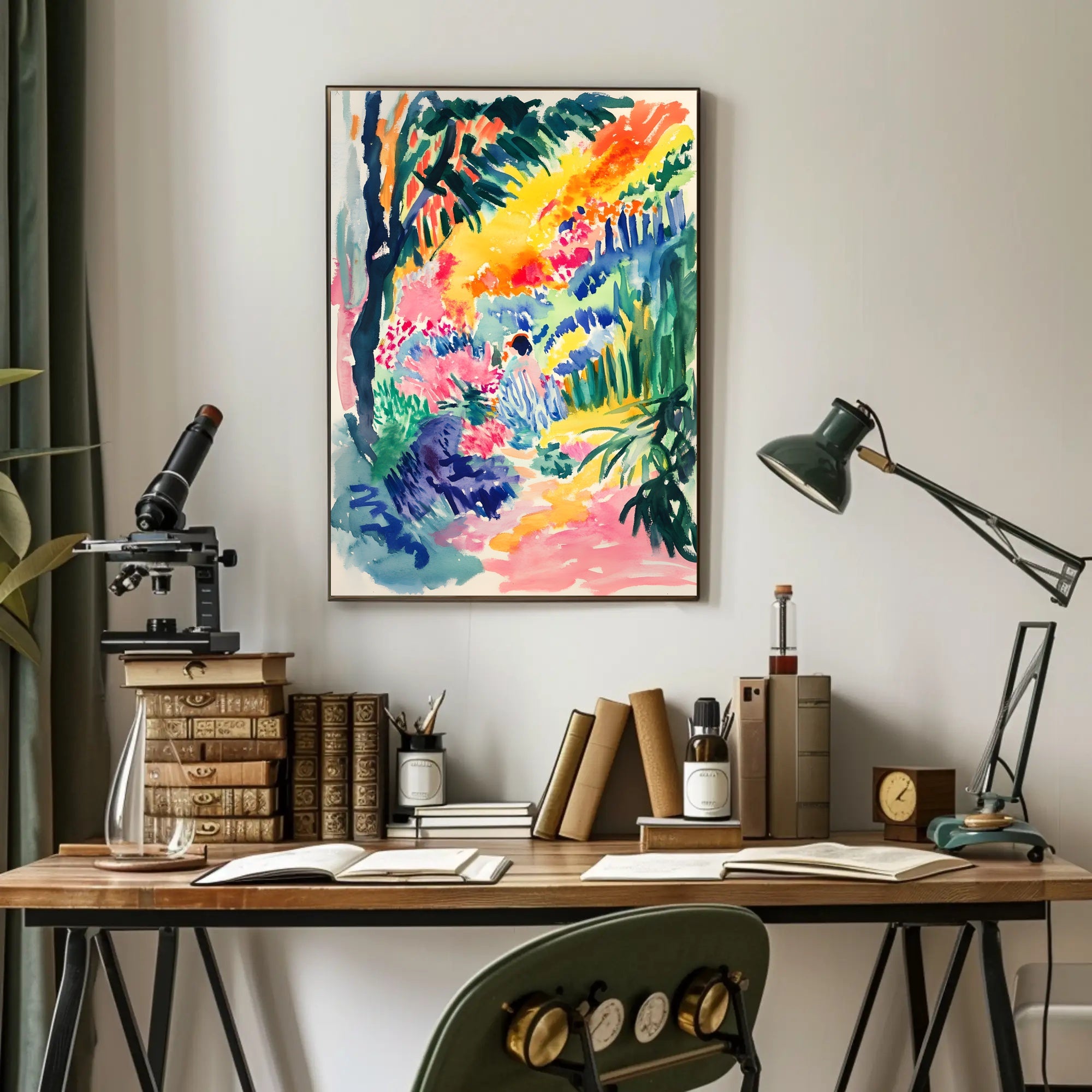 Vibrant Expressionist Landscape Art Poster - Abstract, Artistic, or Pop Culture Poster