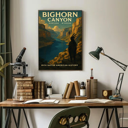 Bighorn Canyon Rich Native American Poster