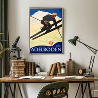 Adelboden Skiing Adventure Poster