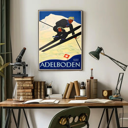 Adelboden Skiing Adventure Poster