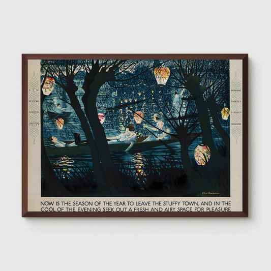 London's Underground - Evening River Journey Poster