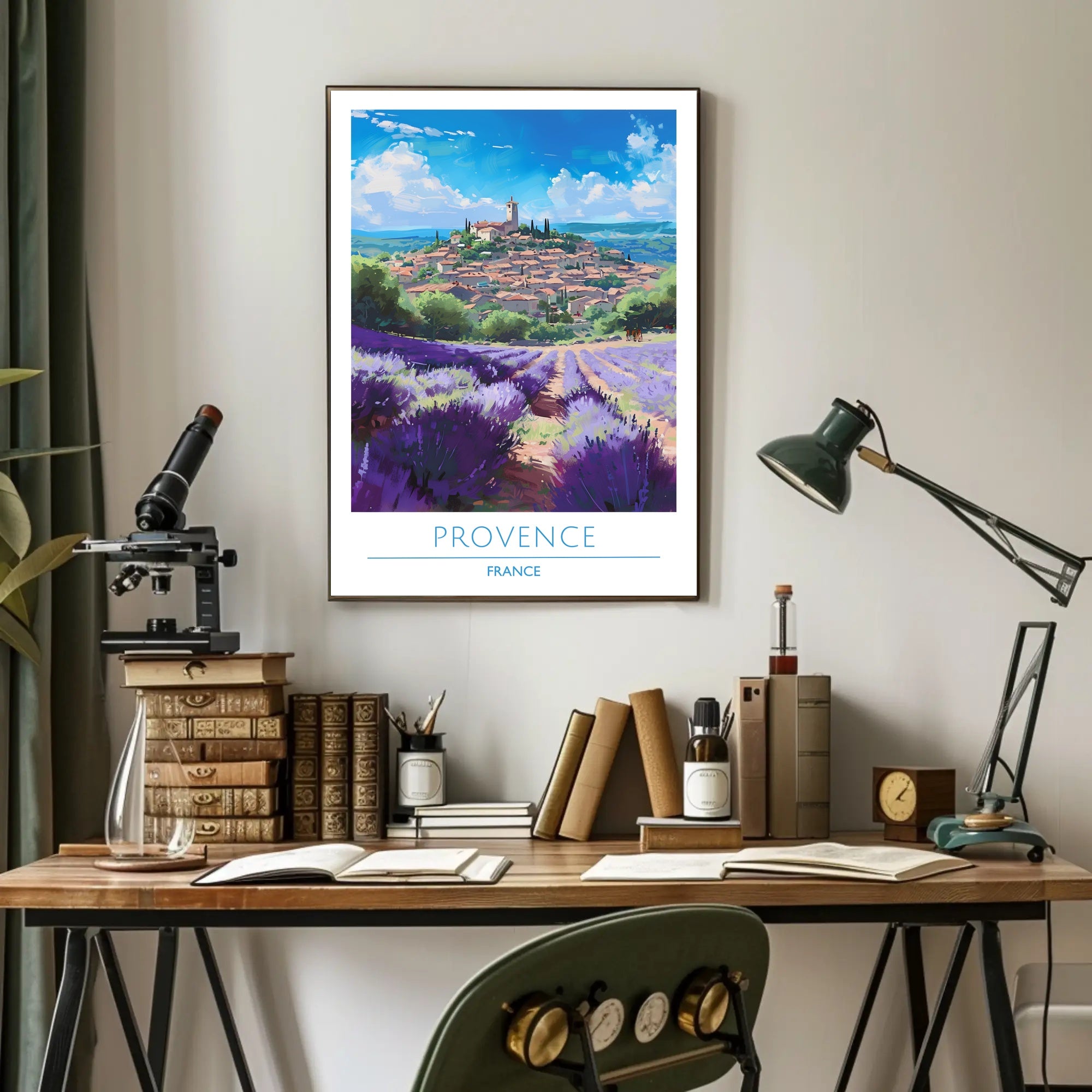 Picturesque Lavender Fields in Provence Travel Poster
