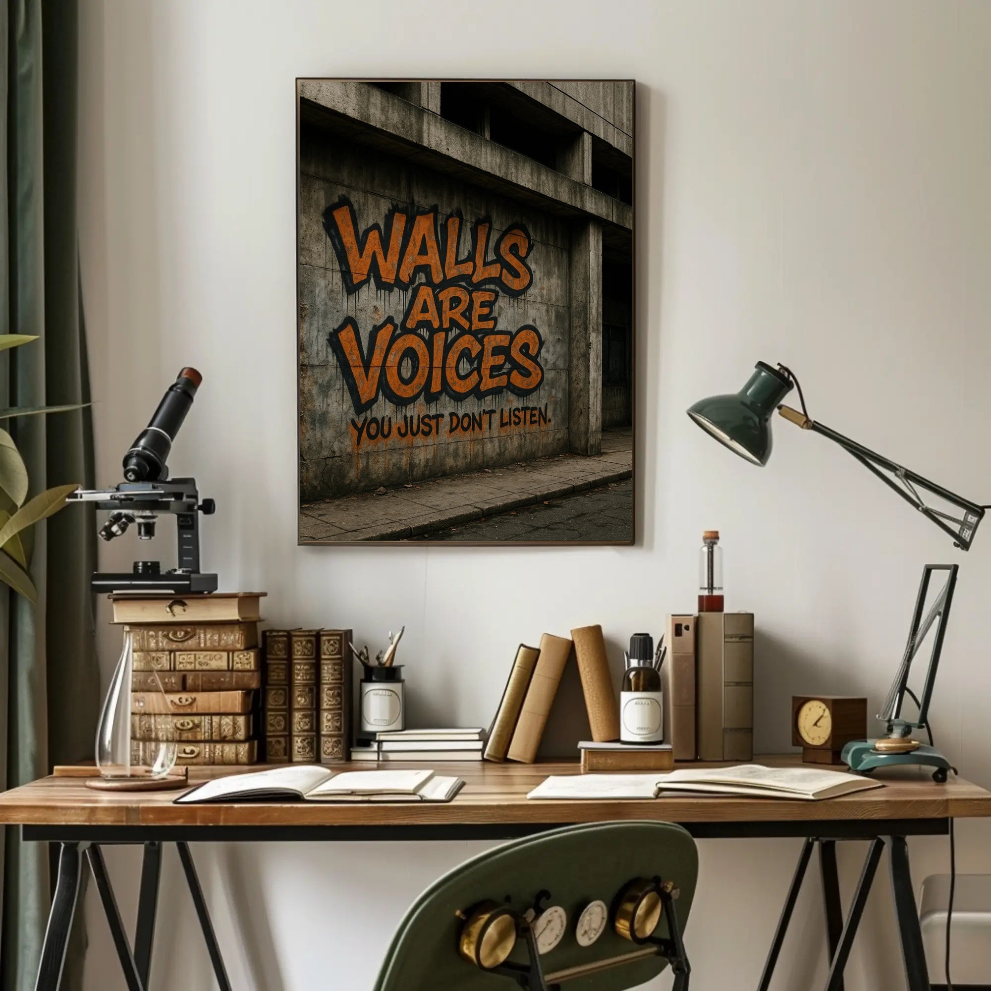 Urban Graffiti Art with Bold Message Poster