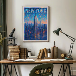 Vibrant New York Skyline Poster