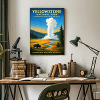 Yellowstone National Park Experience Nature’s Majesty Poster PosterGoat