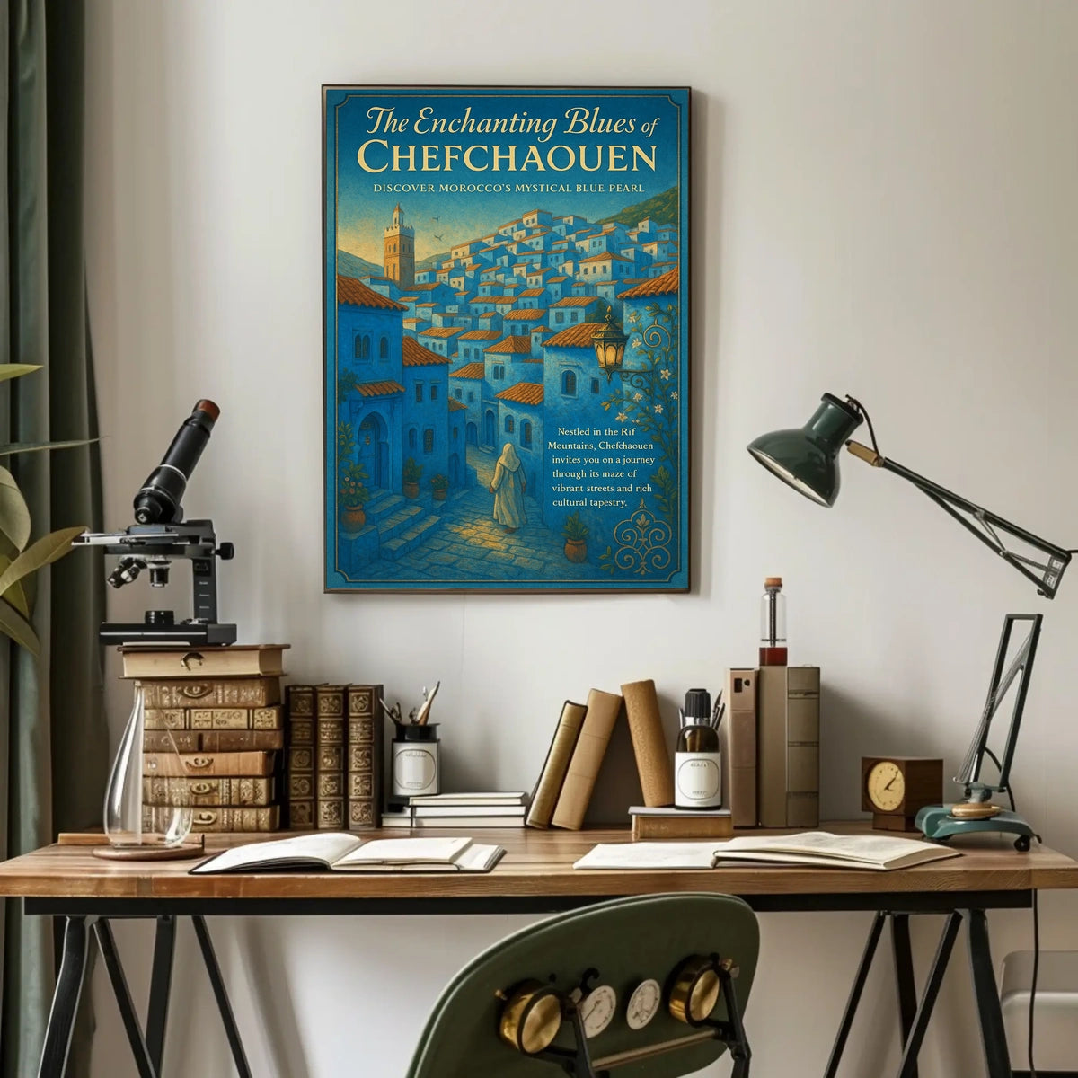 The Enchanting Blues of Chefchaouen Poster