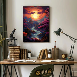 Enchanted Sunset Landscape Poster