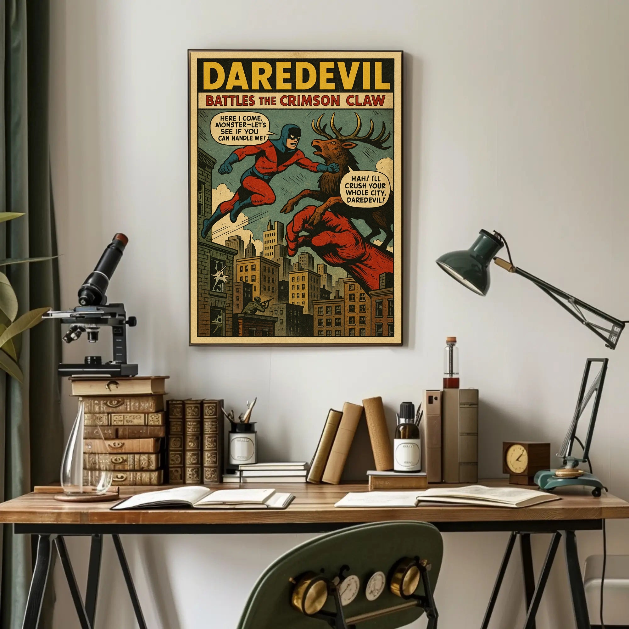 Daredevil Battles the Crimson Claw Poster PosterGoat