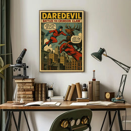 Daredevil Battles the Crimson Claw Poster PosterGoat