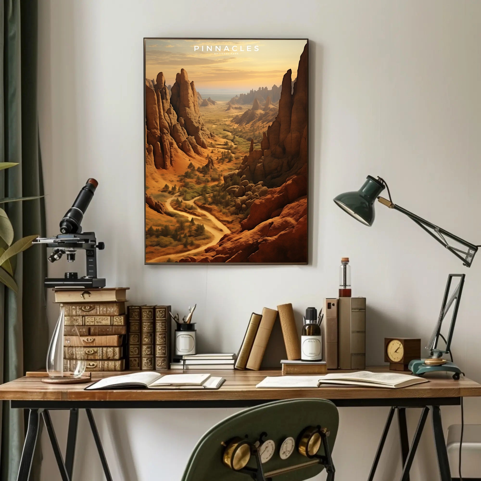 Pinnacles National Park Travel Poster Vintage Print