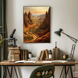 Pinnacles National Park Travel Poster Vintage Print