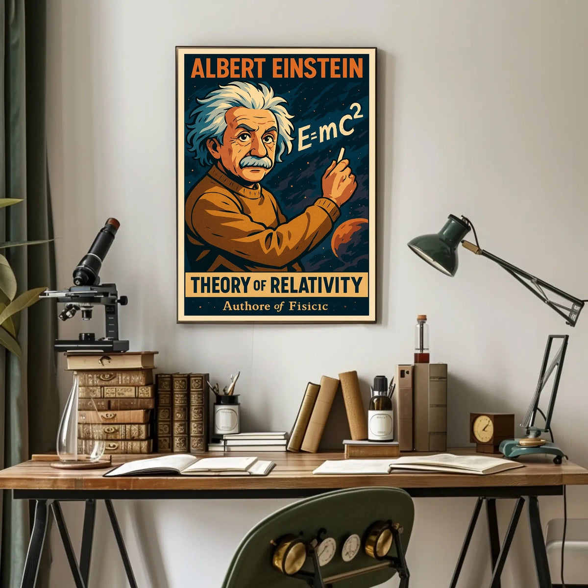 Einstein Relativity Science Inspiring Scenic Poster