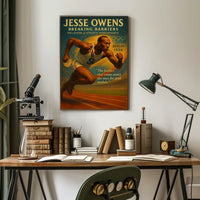 Jesse Owens Vintage Olympic Inspiration Poster Art