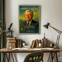 Jimmy Carter 39th President Wall Art Print PosterGoat