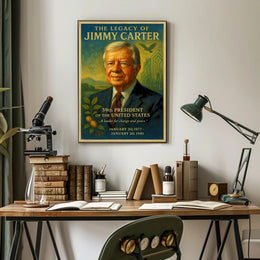 Jimmy Carter 39th President Wall Art Print PosterGoat
