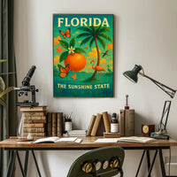 Florida Vibrant Vintage Travel Poster